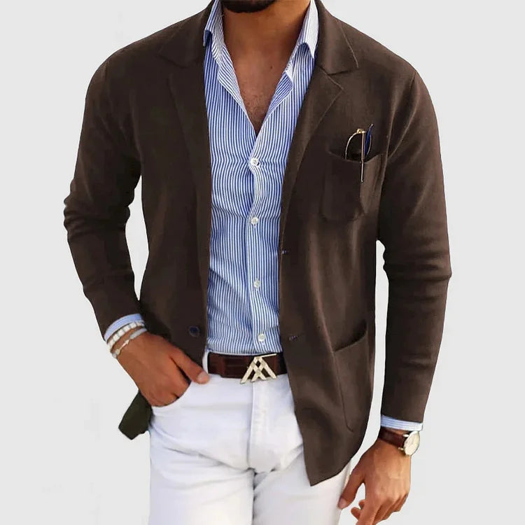 Silvanus - Męski Casual Dzianinowy Blezer, Lekki