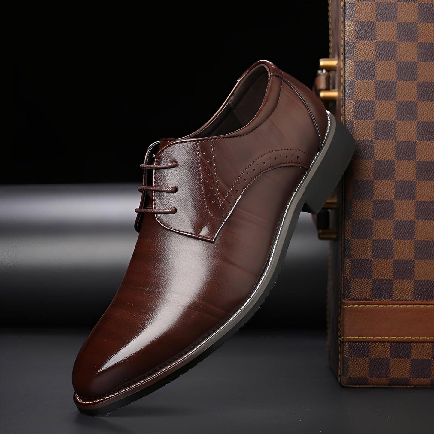 Desmond - Eleganckie skórzane buty z brogue dla mężczyzn