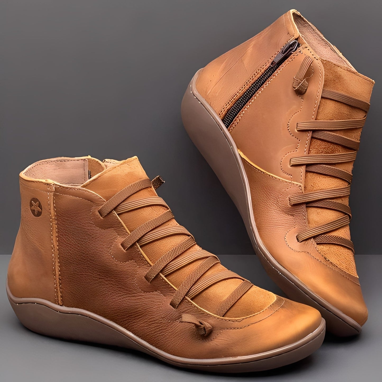 Emma - Damskie wygodne codzienne buty skórzane