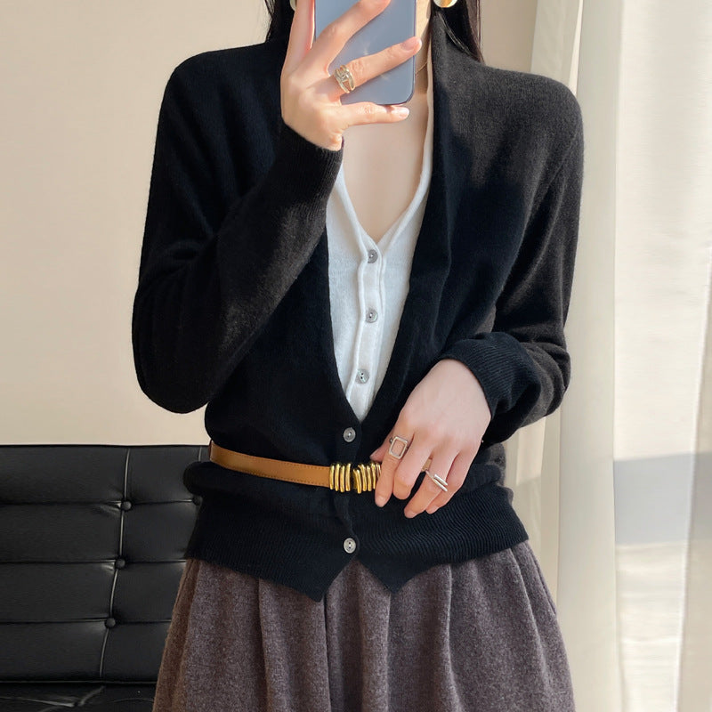 Alyssa - Luźny wełniany sweter damski