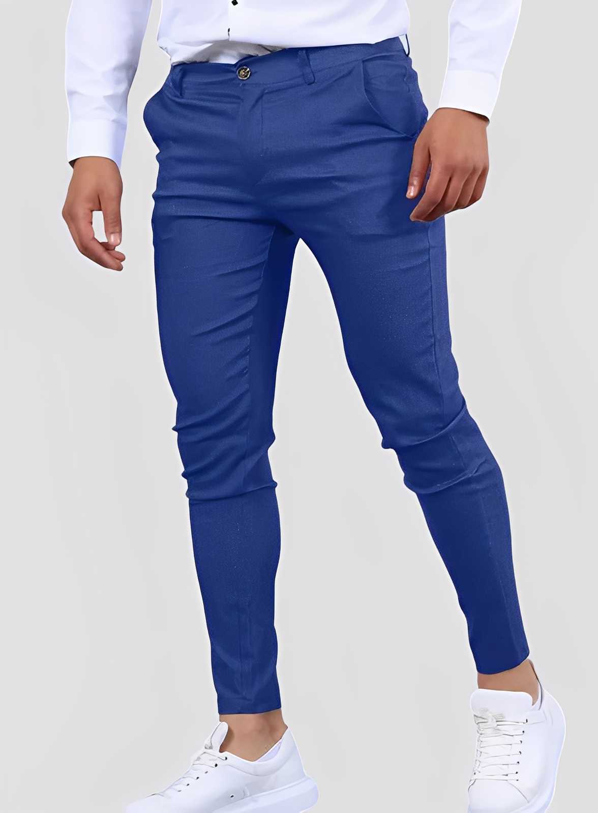 Reynard - Męskie, eleganckie i rozciągliwe spodnie w wąskim kroju