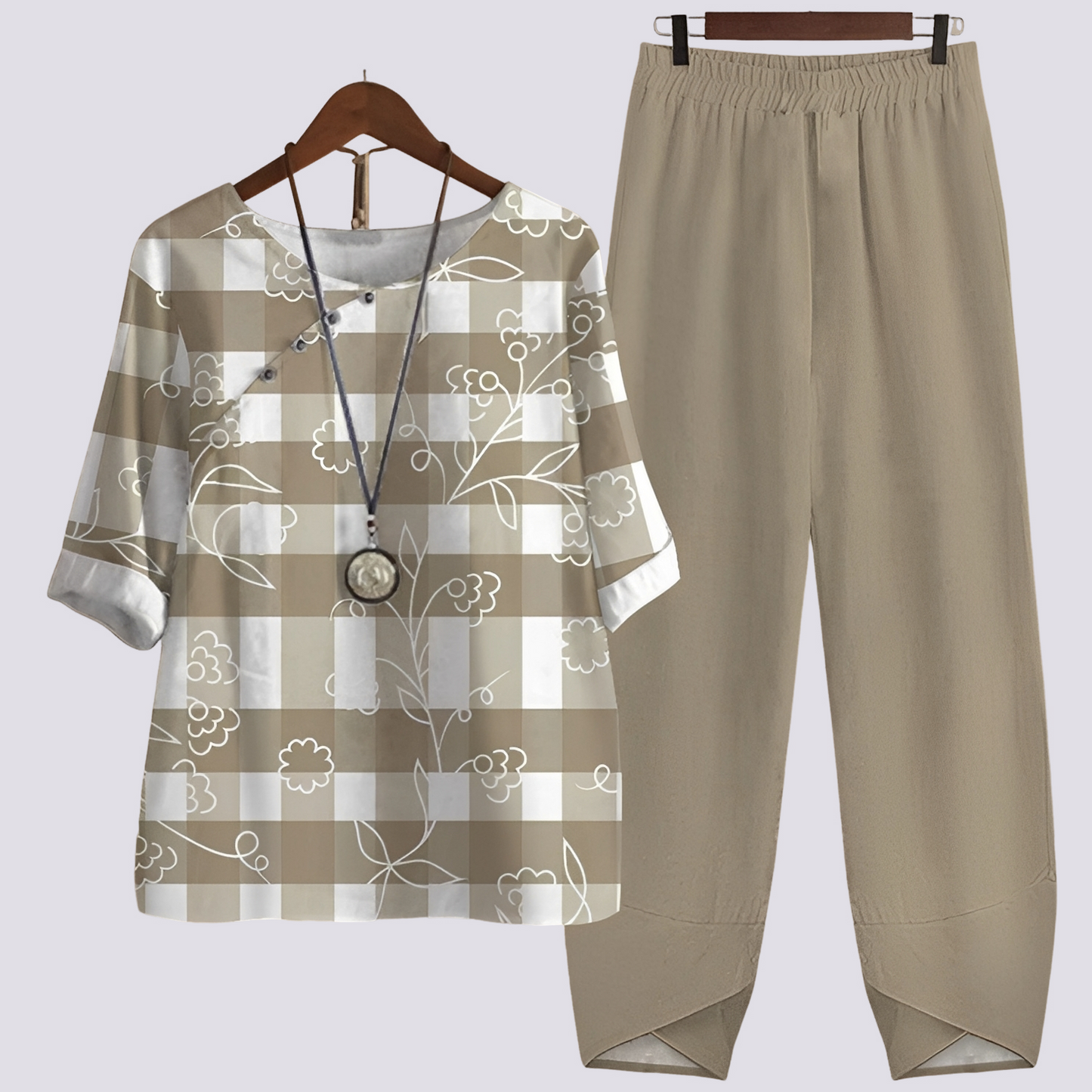 Jodie - Stylowy, wygodny zestaw z nadrukiem dla kobiet