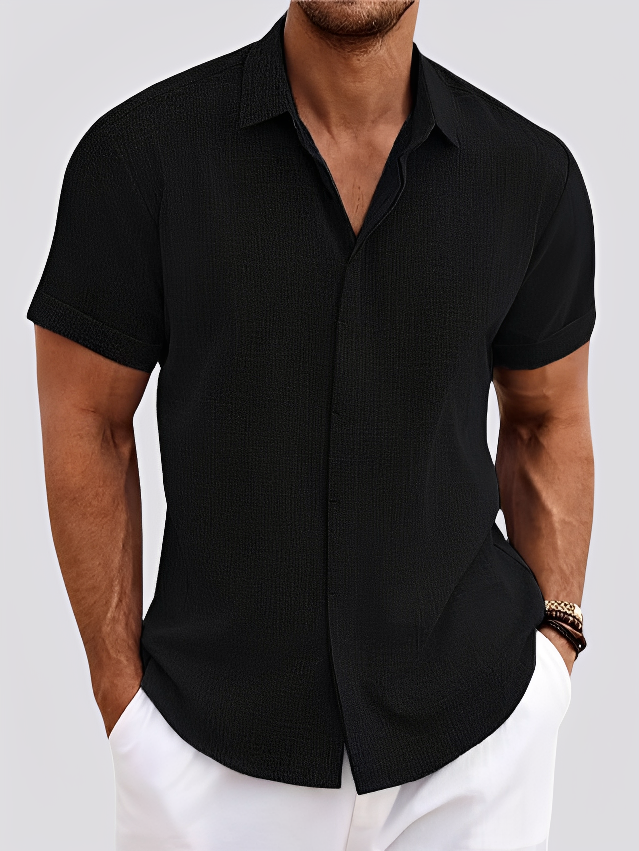 Declan - Wygodna koszula z guzikami dla mężczyzn