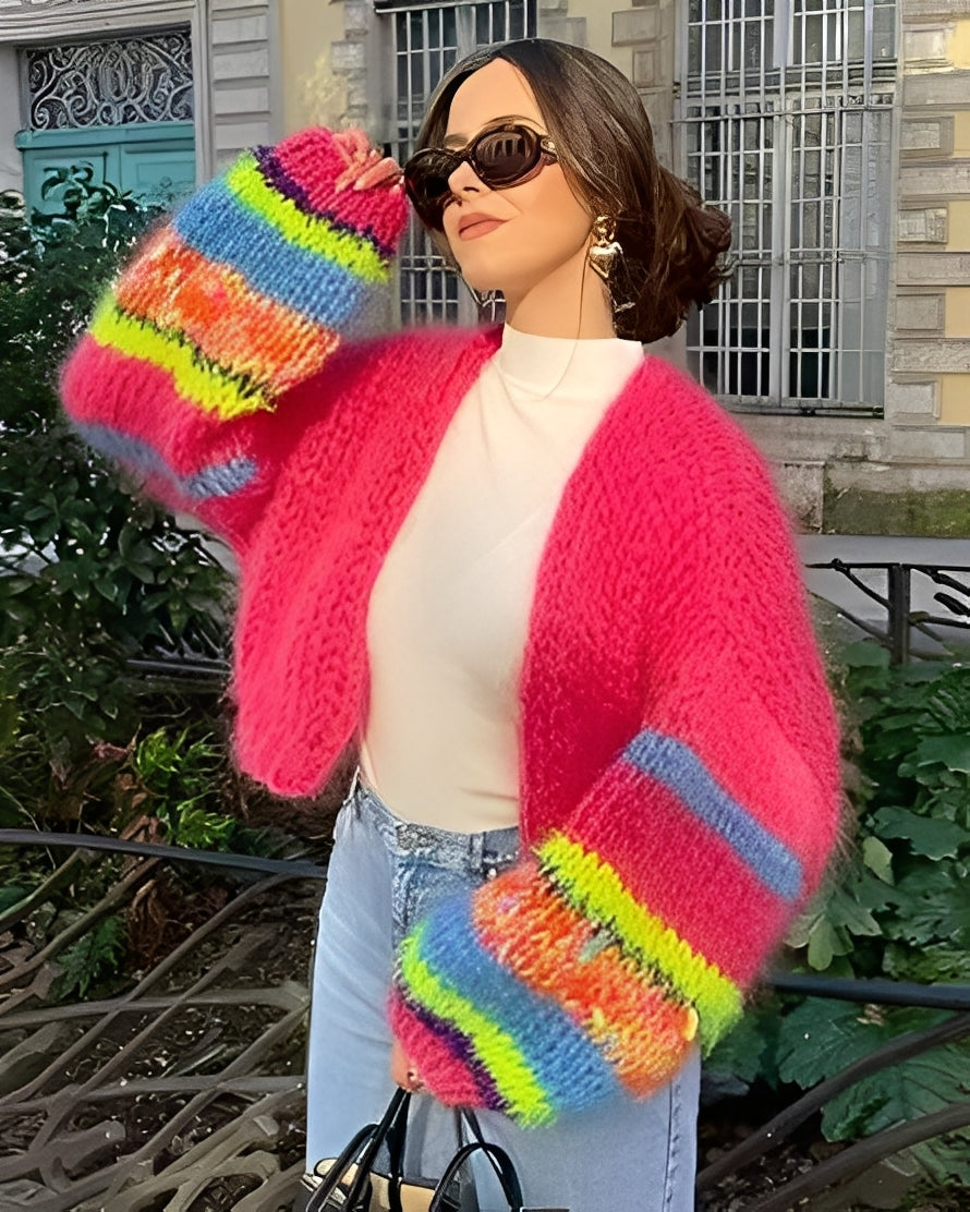 Marlee - Kobiecy sweter w kolorowe paski