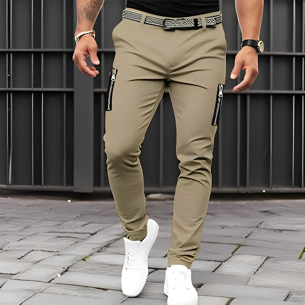 Jaron - Modne, luźne spodnie Slim-Fit dla mężczyzn