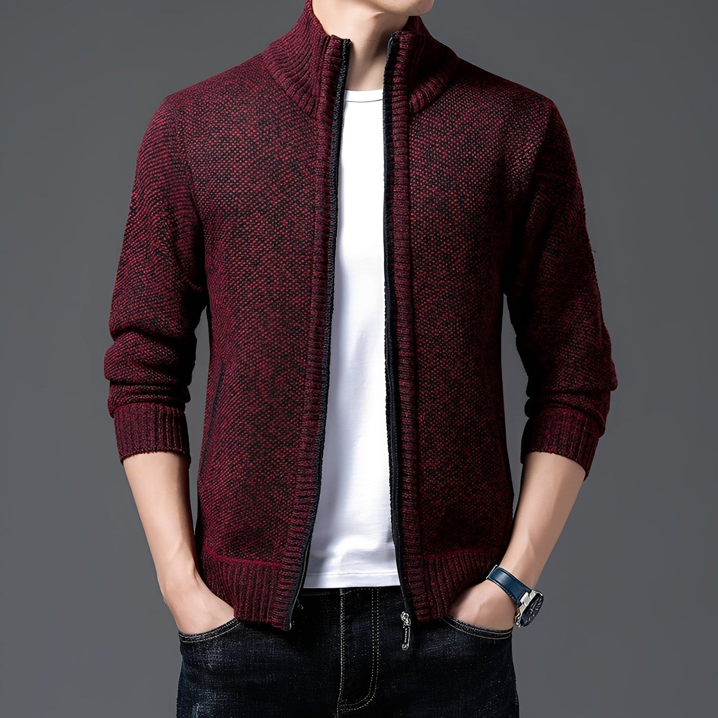 Justin - Modny kardigan męski