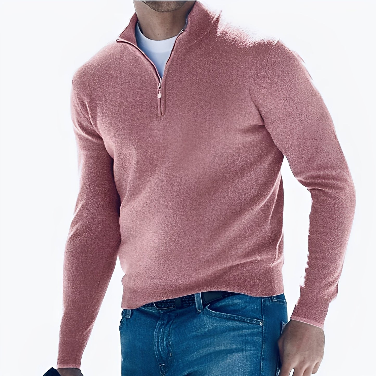 Nash - Męski sweter z suwakiem
