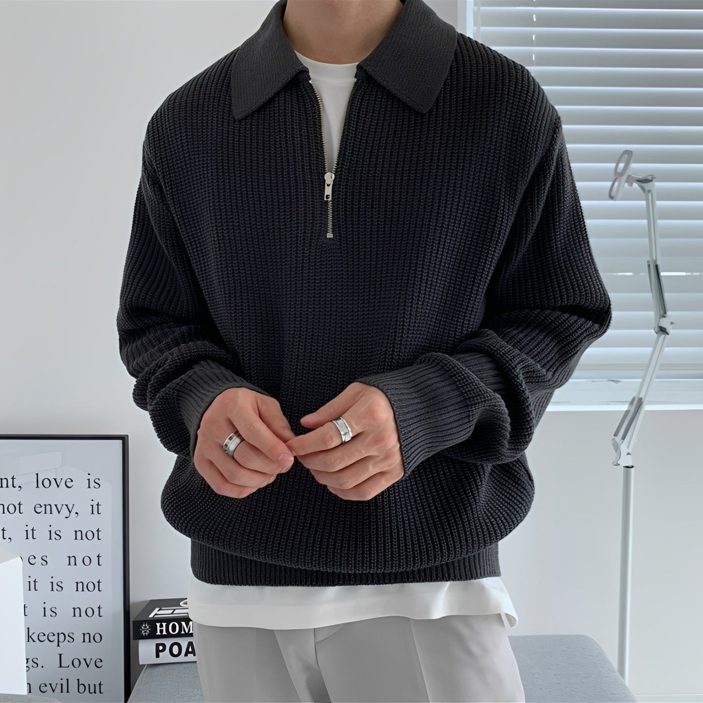 Archie - Męski sweter oversize, swobodny styl