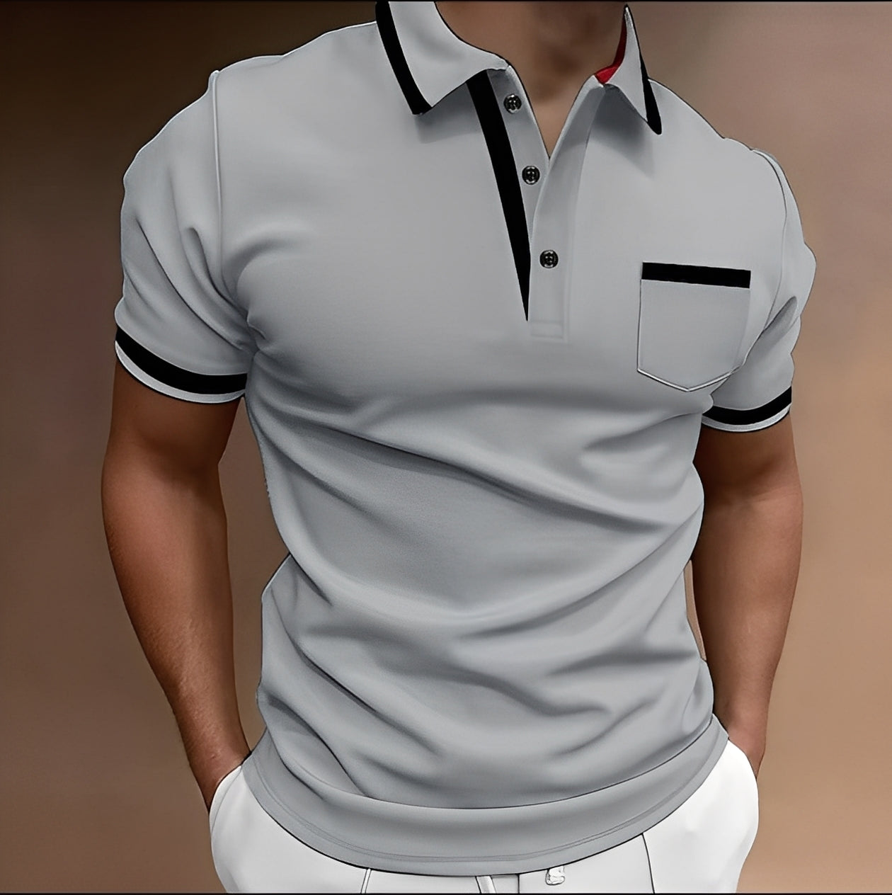 Alijah - Elegancka, dobrze leżąca męska koszulka polo