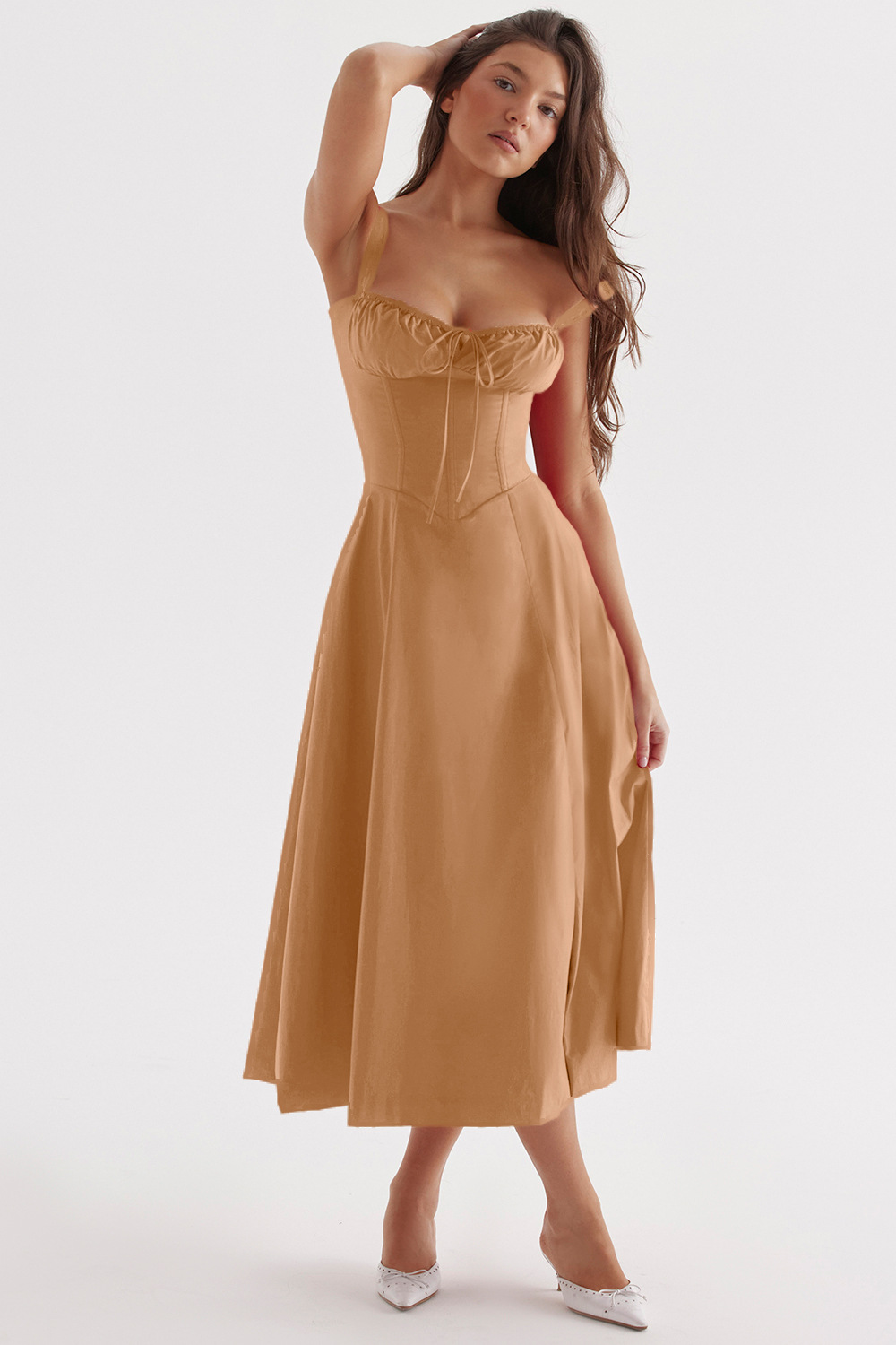 Jacqueline - Elegancka midi-koronkowa sukienka dla kobiet