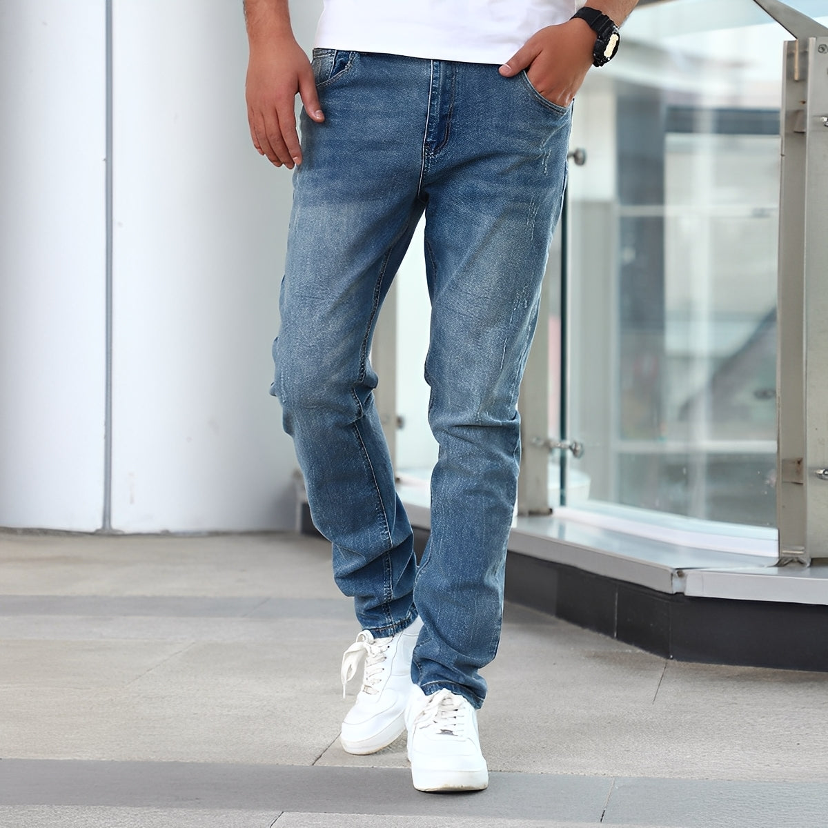 Winfred - Stylowe Elastyczne Jeansy Slim dla Mężczyzn