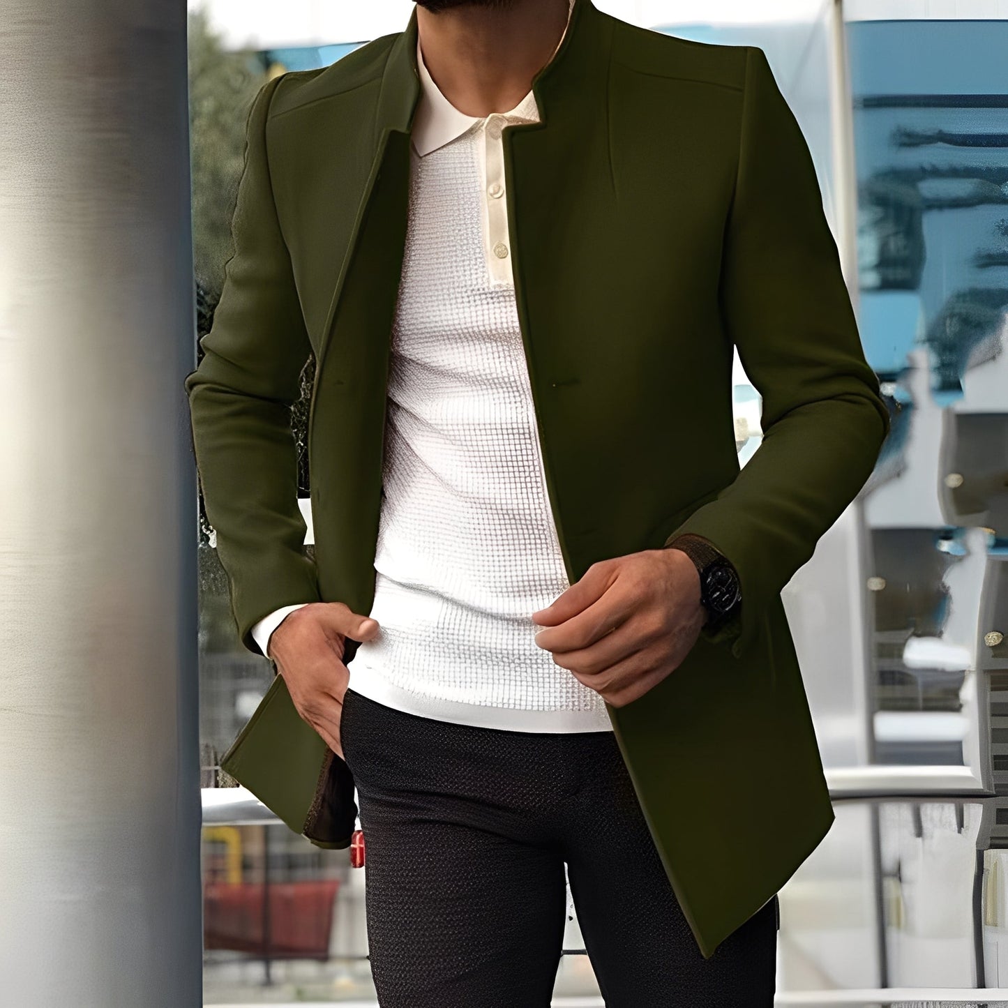 Joshua - Stylowa kurtka slim-fit dla mężczyzn