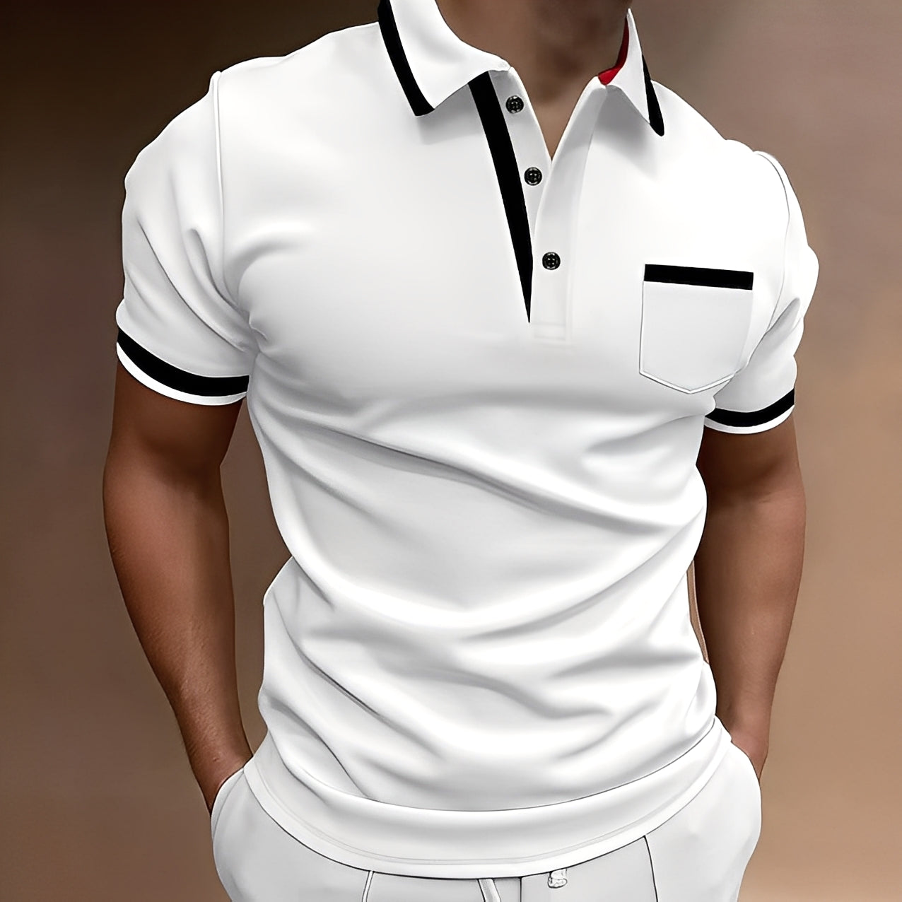 Alijah - Elegancka, dobrze leżąca męska koszulka polo