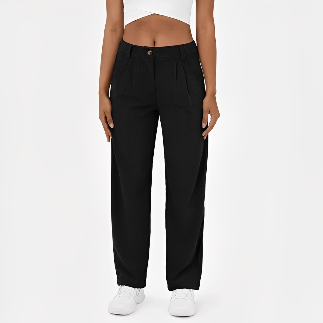 Janice - Eleganckie damskie spodnie sztruksowe