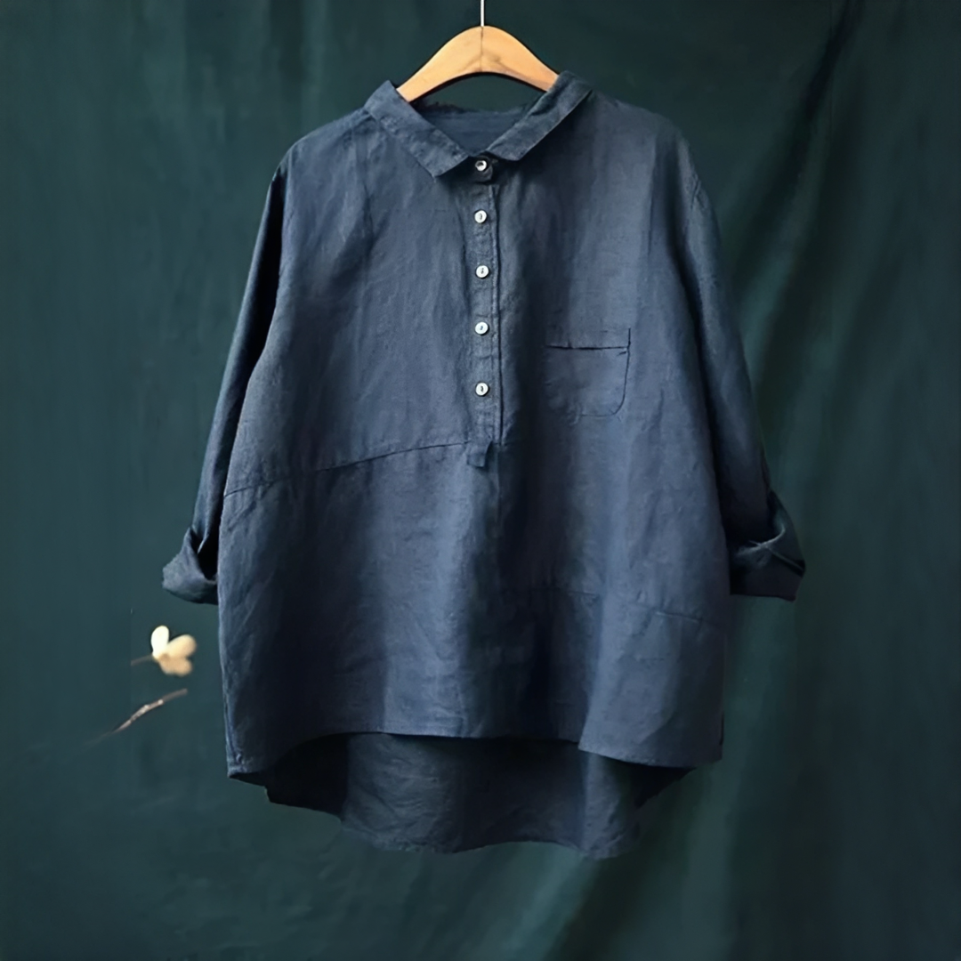 Annalie - Damska koszula na co dzień z długim rękawem