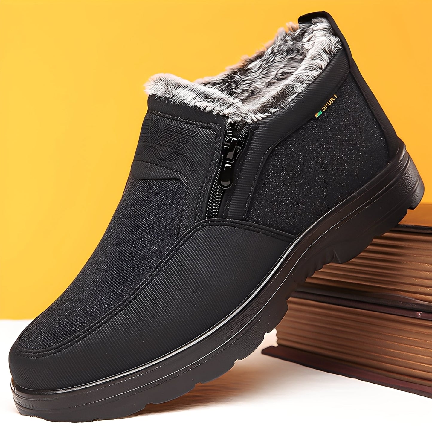 Konnor - Stylowe, zimowe buty męskie z ociepleniem polarowym