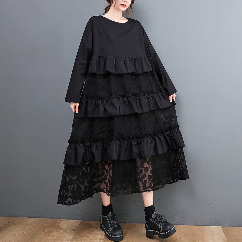 Lauryn - Luźna boho sukienka z falbankami dla kobiet