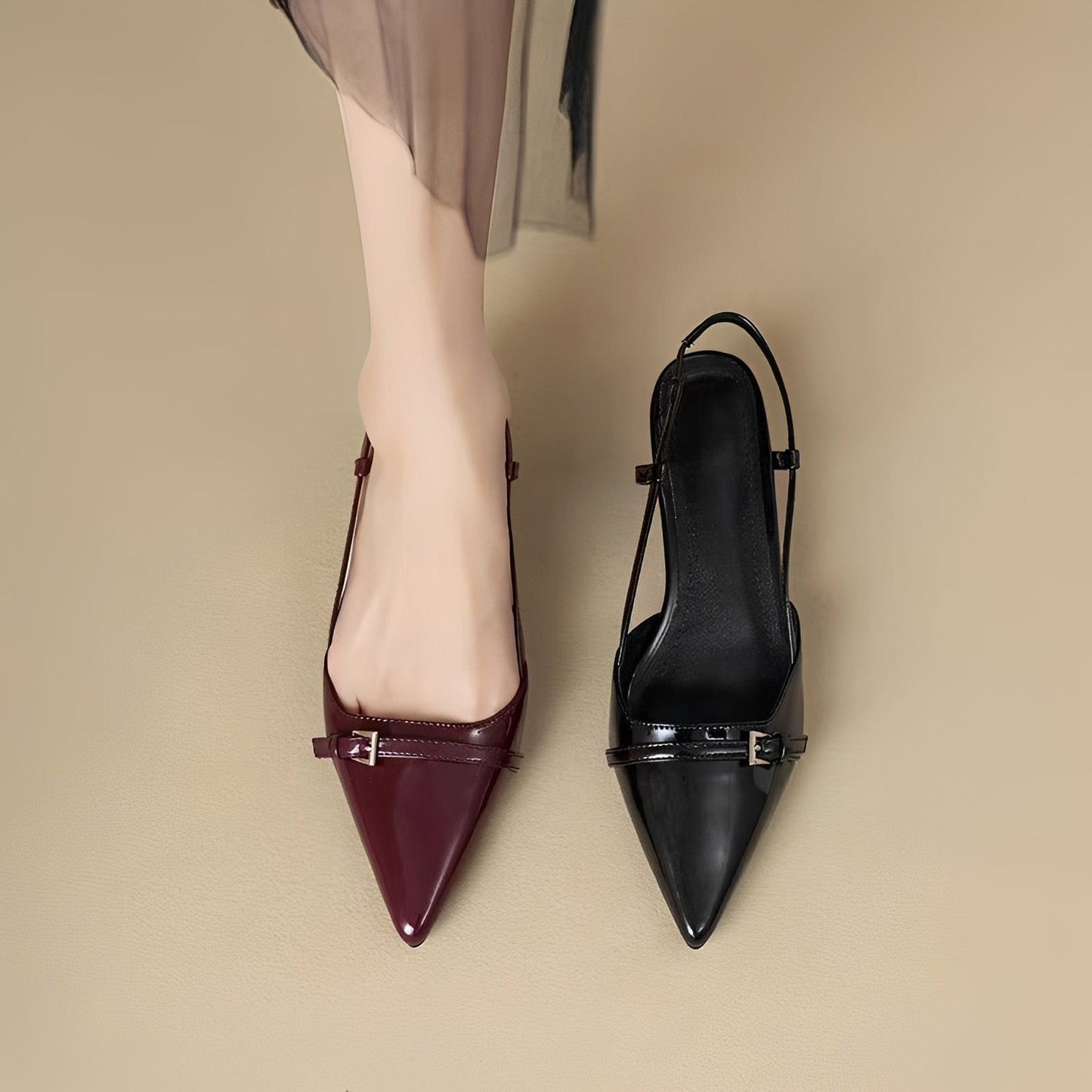 Alice - Eleganckie czółenka z nowoczesnym obcasem dla kobiet