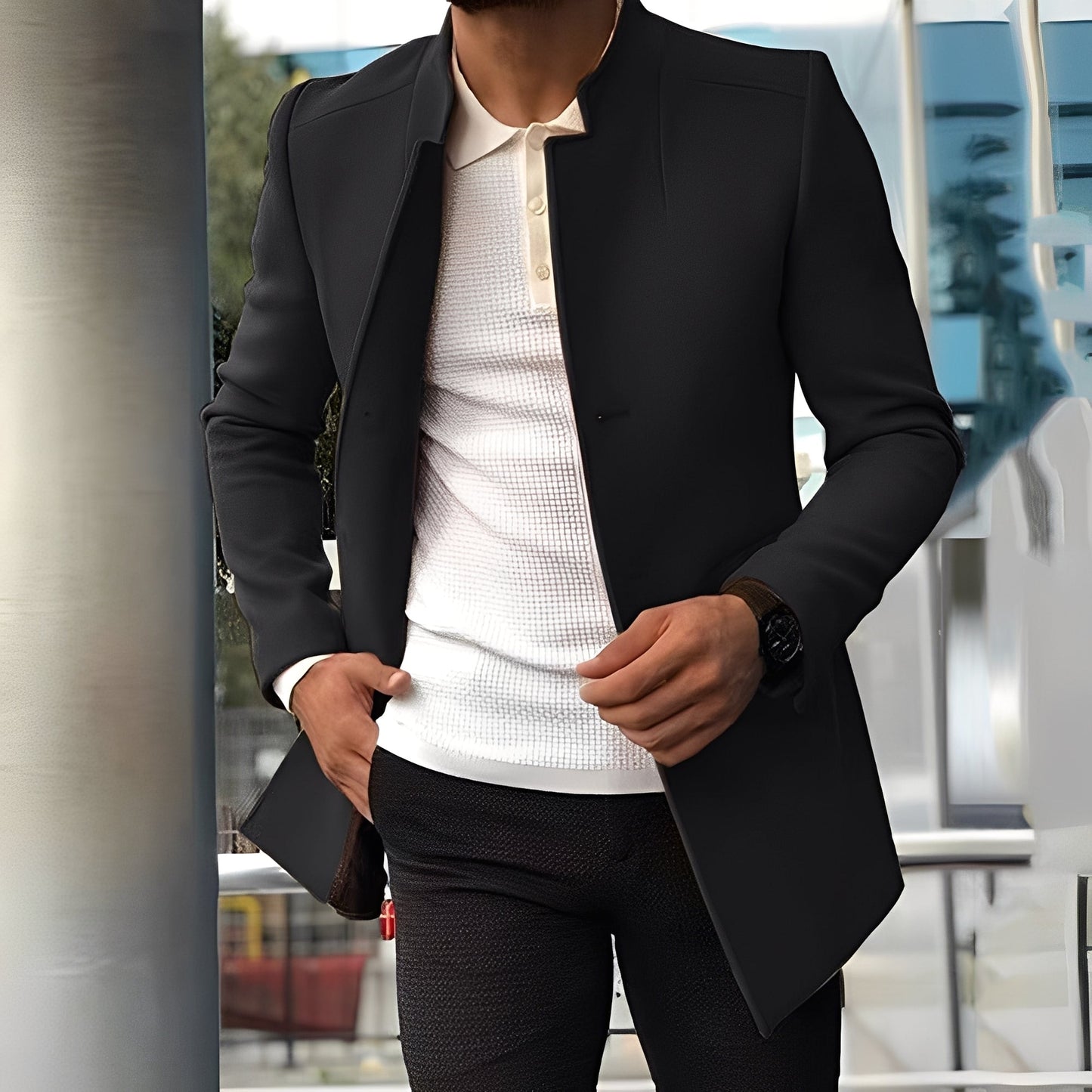 Joshua - Stylowa kurtka slim-fit dla mężczyzn