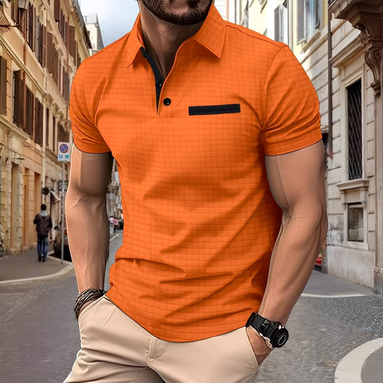 Benson - Stylowa, wąska męska koszulka polo