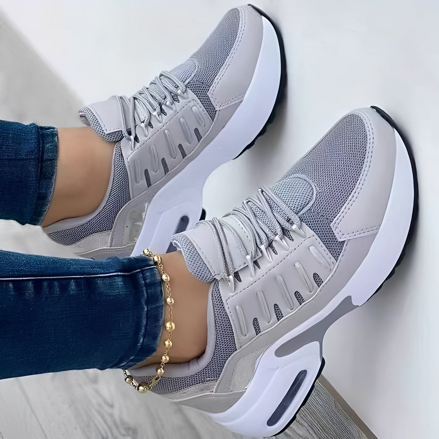 Evaline - Luźne Buty Sportowe z Siatki dla Kobiet