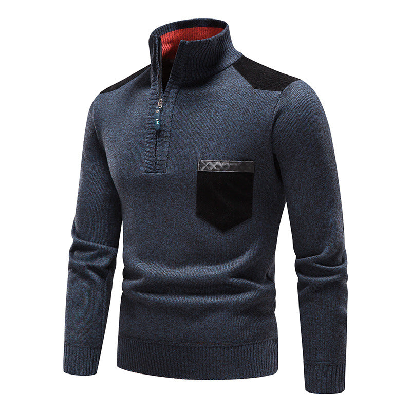 Rayne - Stylowy sweter z zamkiem i kieszenią dla mężczyzn