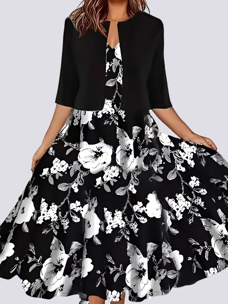 Jessica - Stylowe dwuczęściowe set z długą sukienką dla kobiet