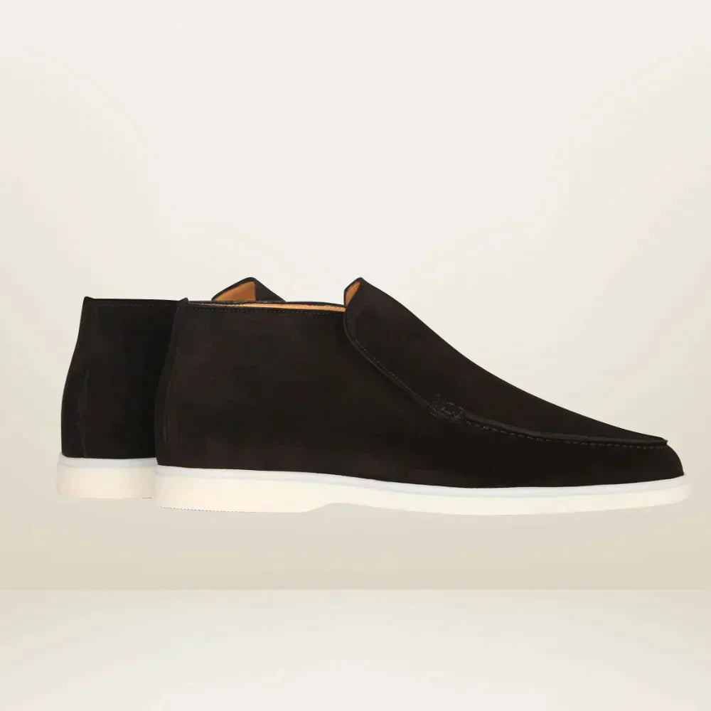 Argyle - Męskie loafersy z zamszu