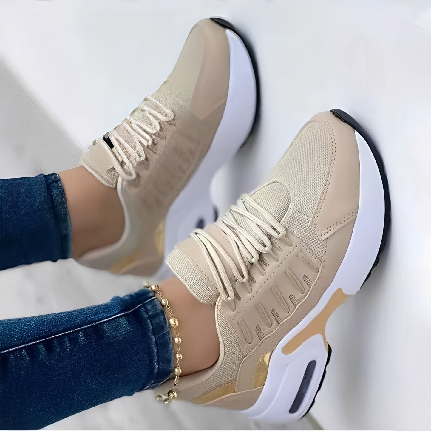 Evaline - Luźne Buty Sportowe z Siatki dla Kobiet