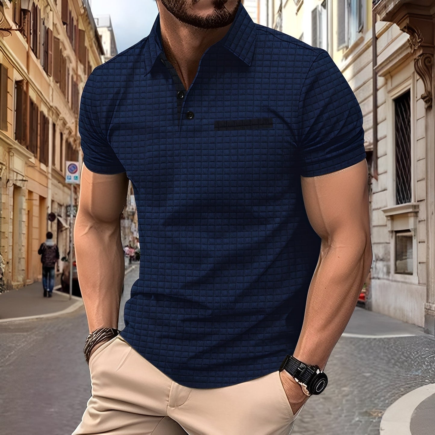 Benson - Stylowa, wąska męska koszulka polo