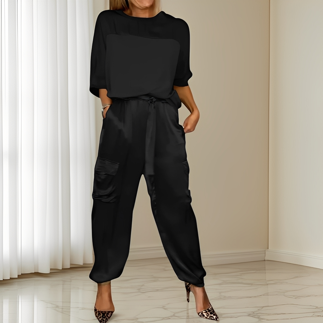 Cristel - Modny zestaw damski z bluzką i spodniami