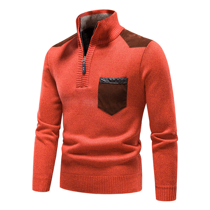 Rayne - Stylowy sweter z zamkiem i kieszenią dla mężczyzn