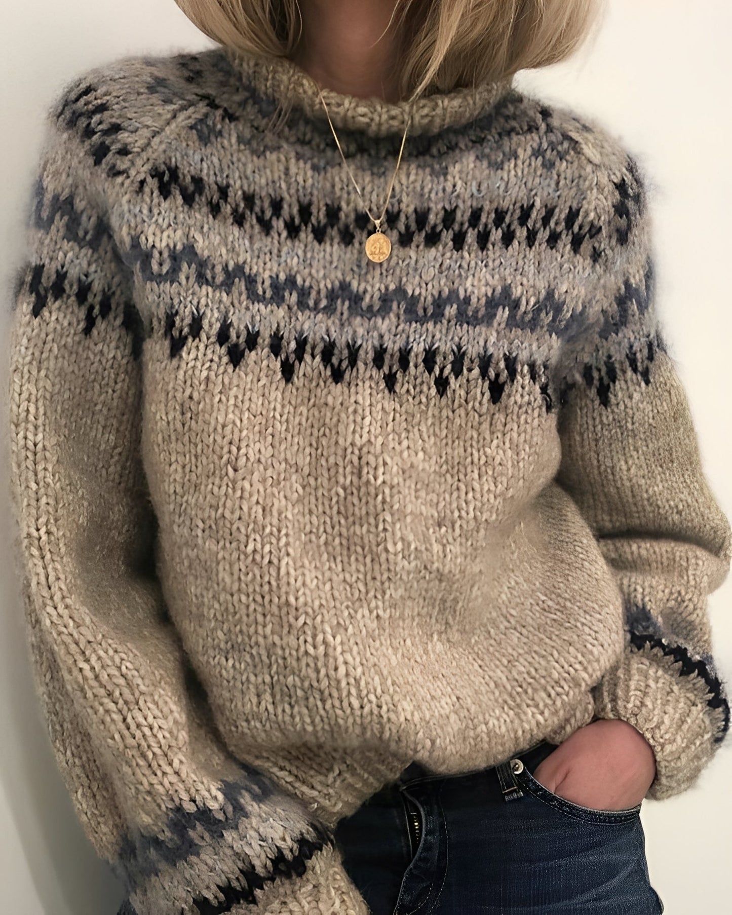 Gemma - Stylowy sweter z wysokim kołnierzem dla kobiet