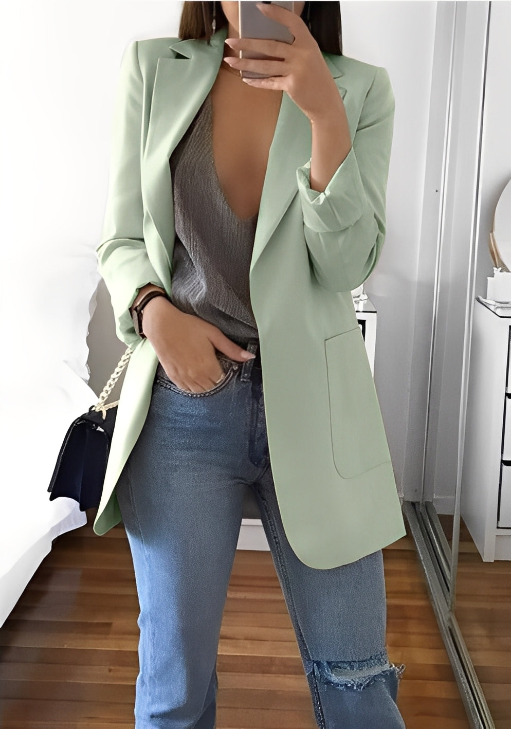 Stephanie - Szykowny, dobrze dopasowany żakiet dla kobiet