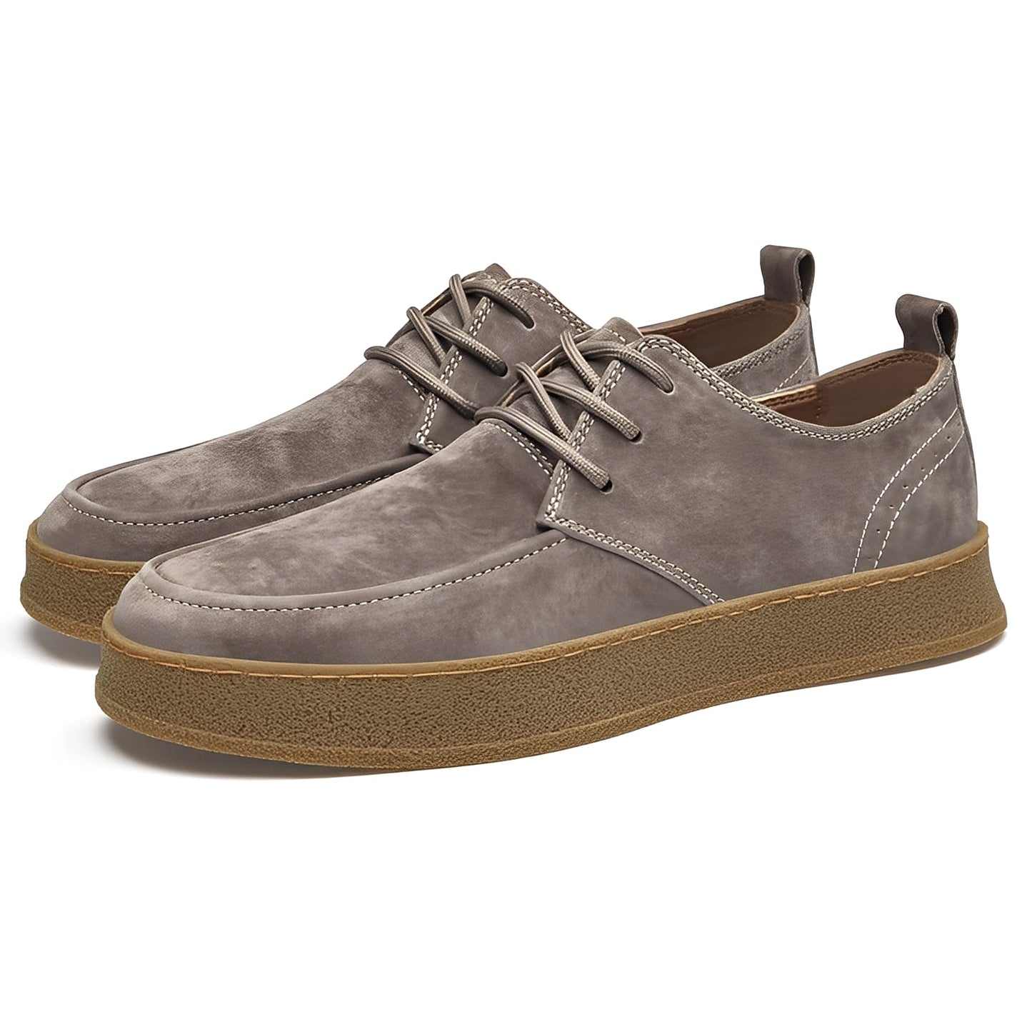 Sylvan - Męskie eleganckie zamszowe buty płaskie