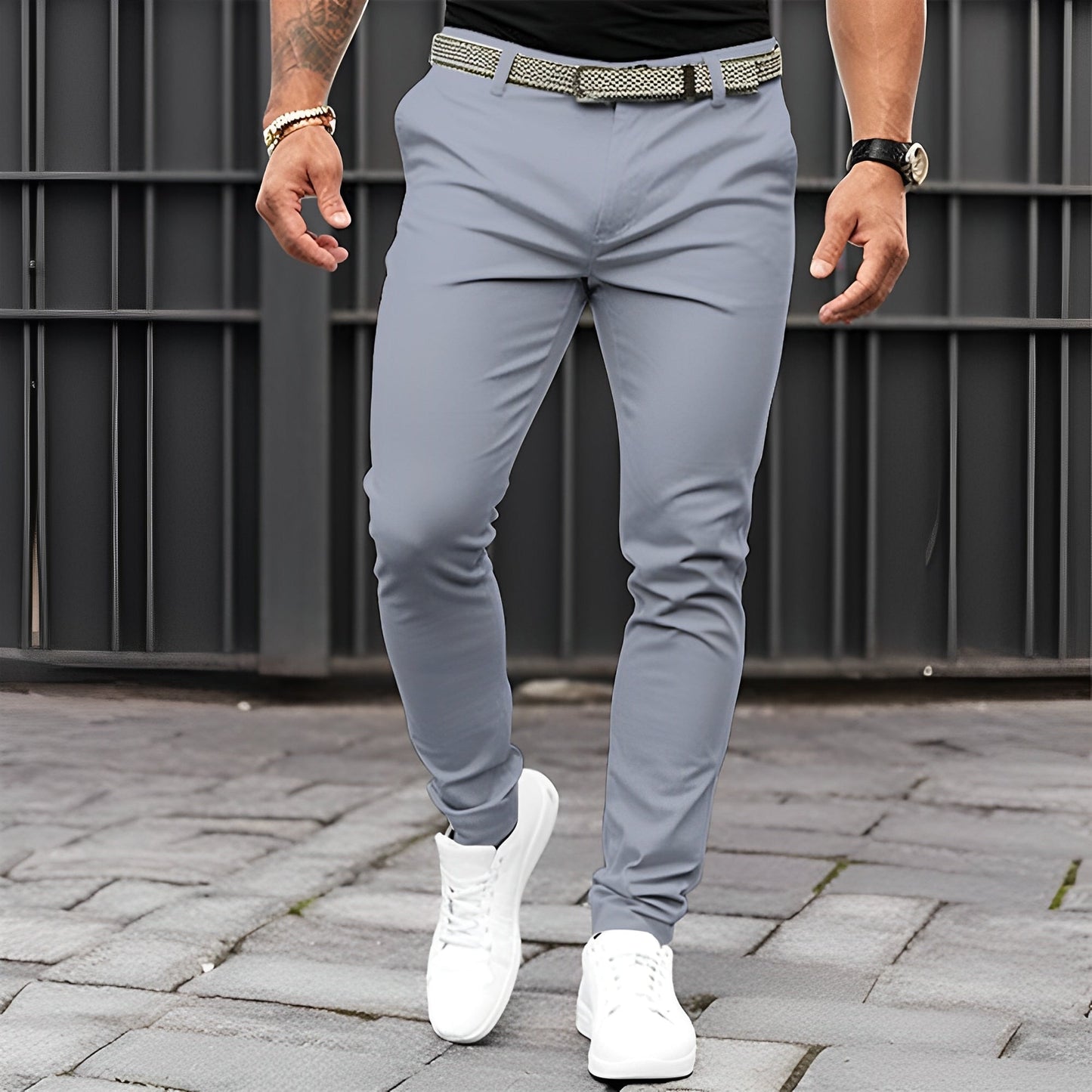 Jaron - Modne, luźne spodnie Slim-Fit dla mężczyzn