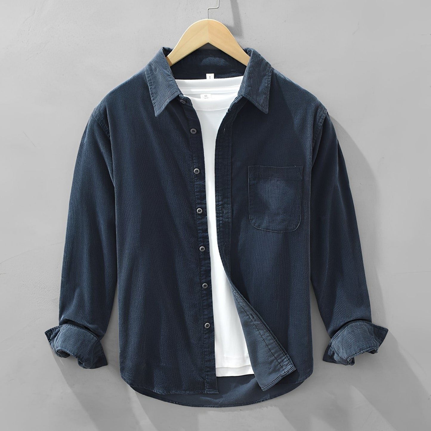 Aiden - Swobodna koszula z długim rękawem dla mężczyzn