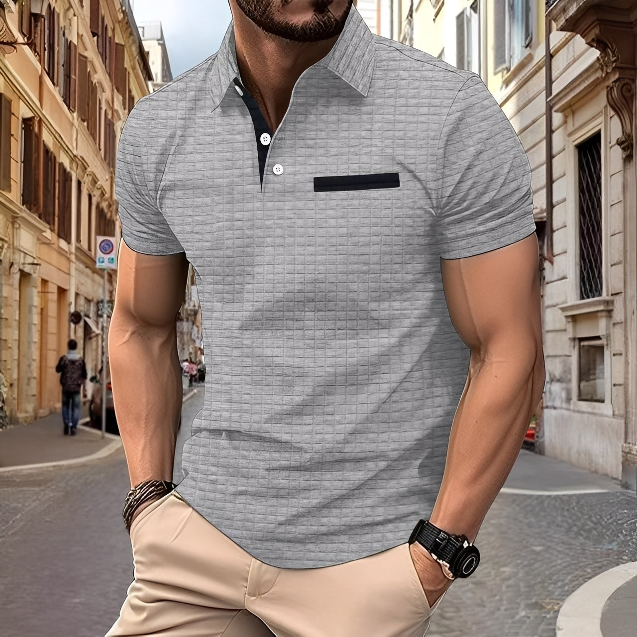 Benson - Stylowa, wąska męska koszulka polo