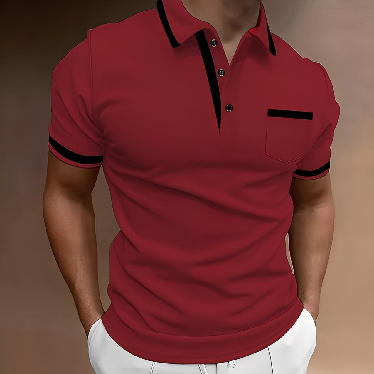 Alijah - Elegancka, dobrze leżąca męska koszulka polo