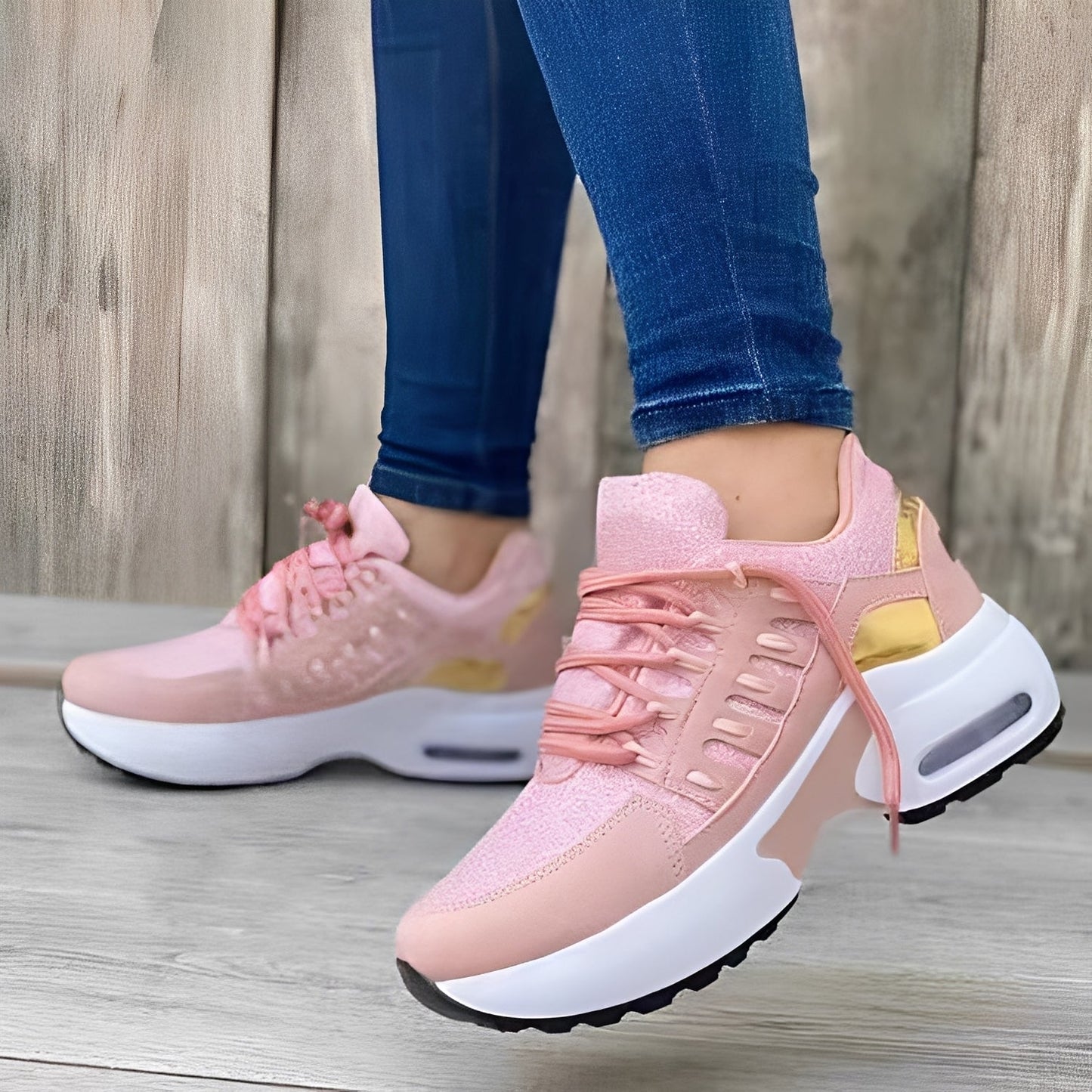 Evaline - Luźne Buty Sportowe z Siatki dla Kobiet