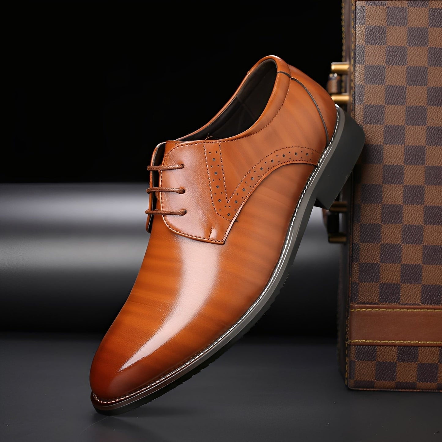 Desmond - Eleganckie skórzane buty z brogue dla mężczyzn