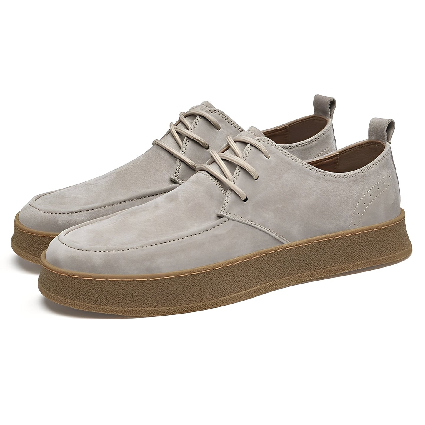 Sylvan - Męskie eleganckie zamszowe buty płaskie