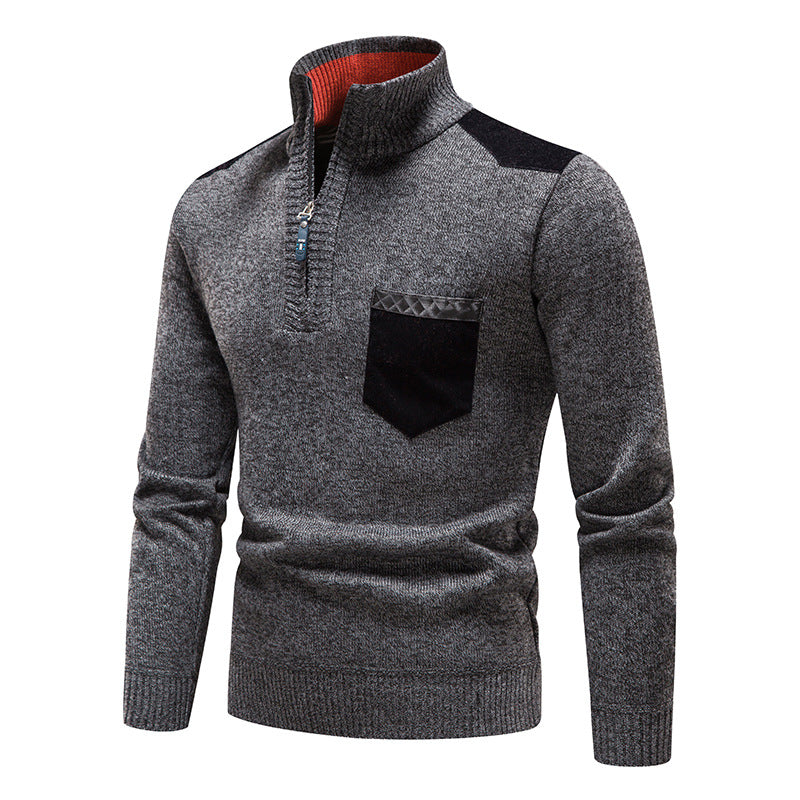 Rayne - Stylowy sweter z zamkiem i kieszenią dla mężczyzn