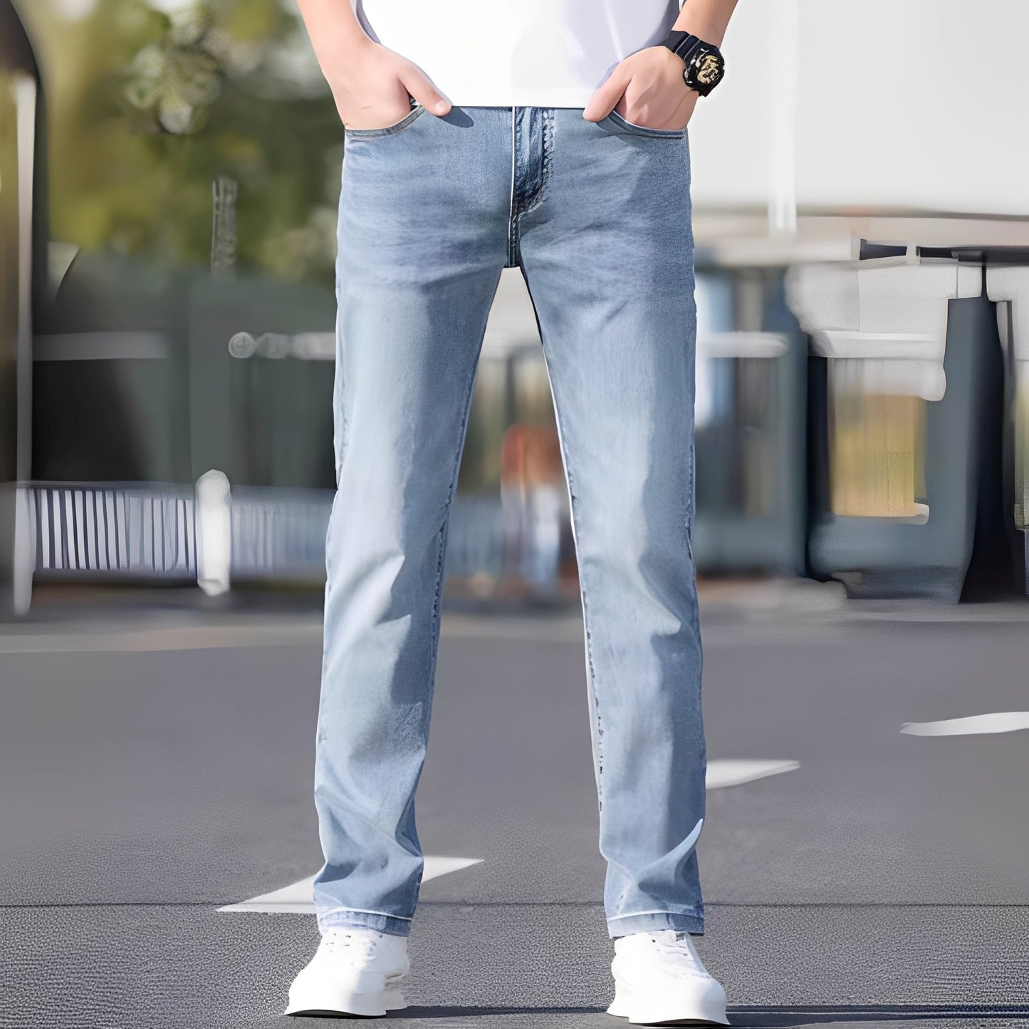 Winfred - Stylowe Elastyczne Jeansy Slim dla Mężczyzn
