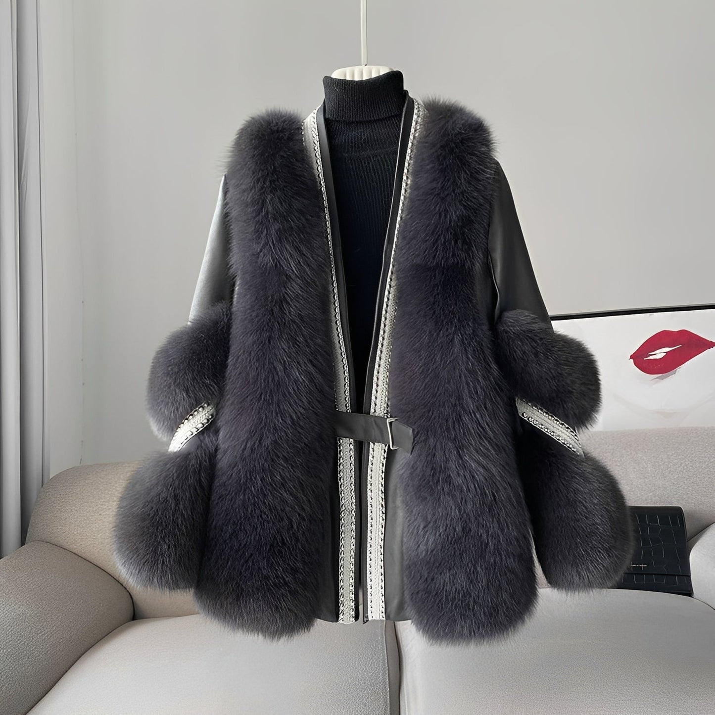 Brianna - Stylowy ciepły płaszcz futrzany dla kobiet