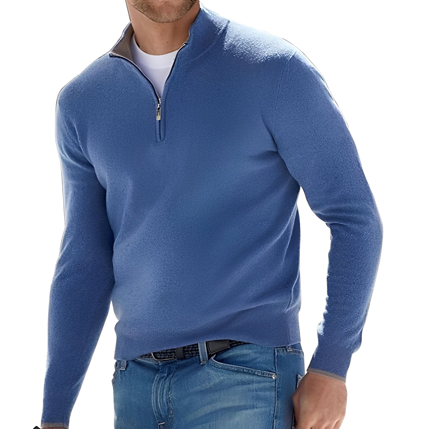Nash - Męski sweter z suwakiem