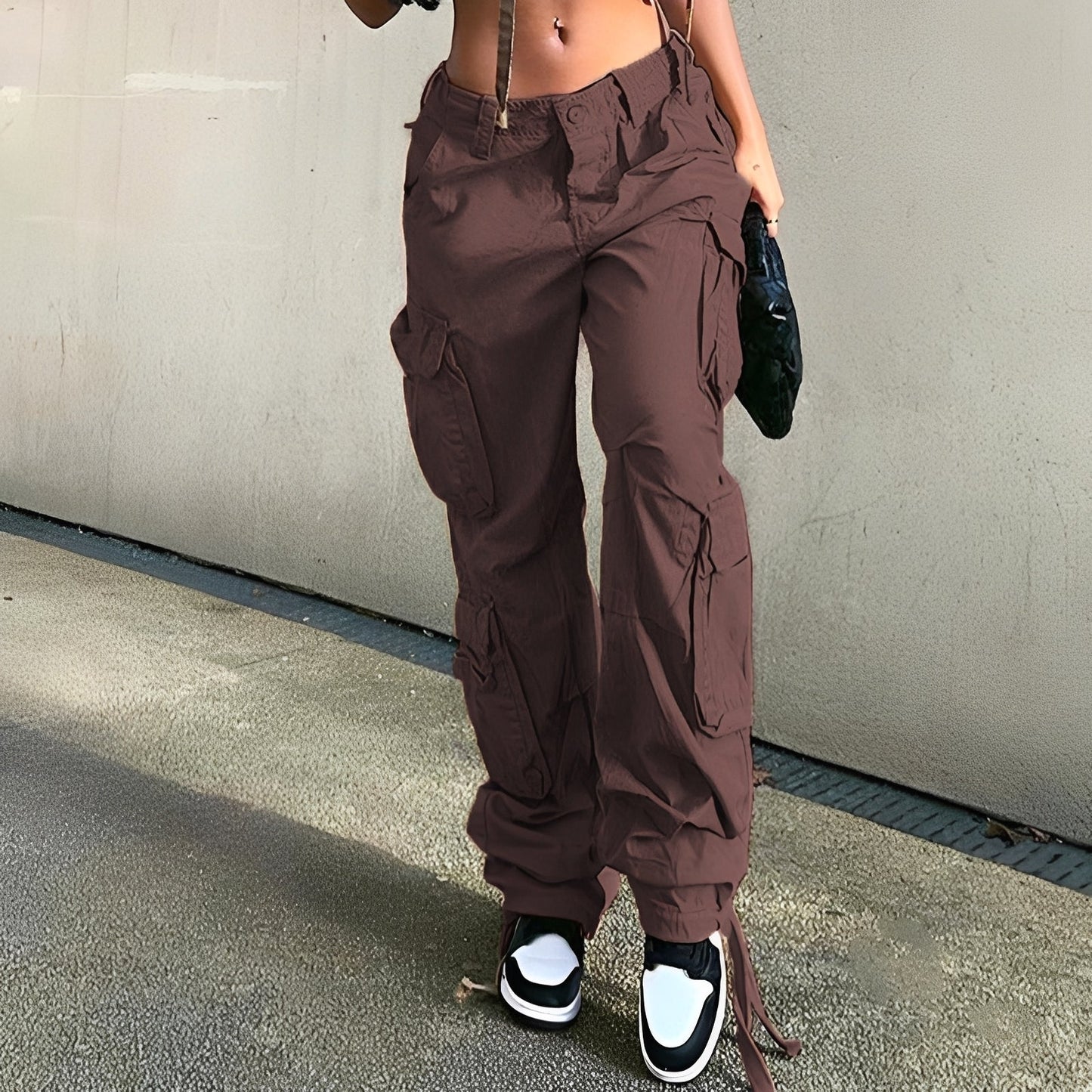 Lauren - Stylowe damskie jeansowe spodnie cargo