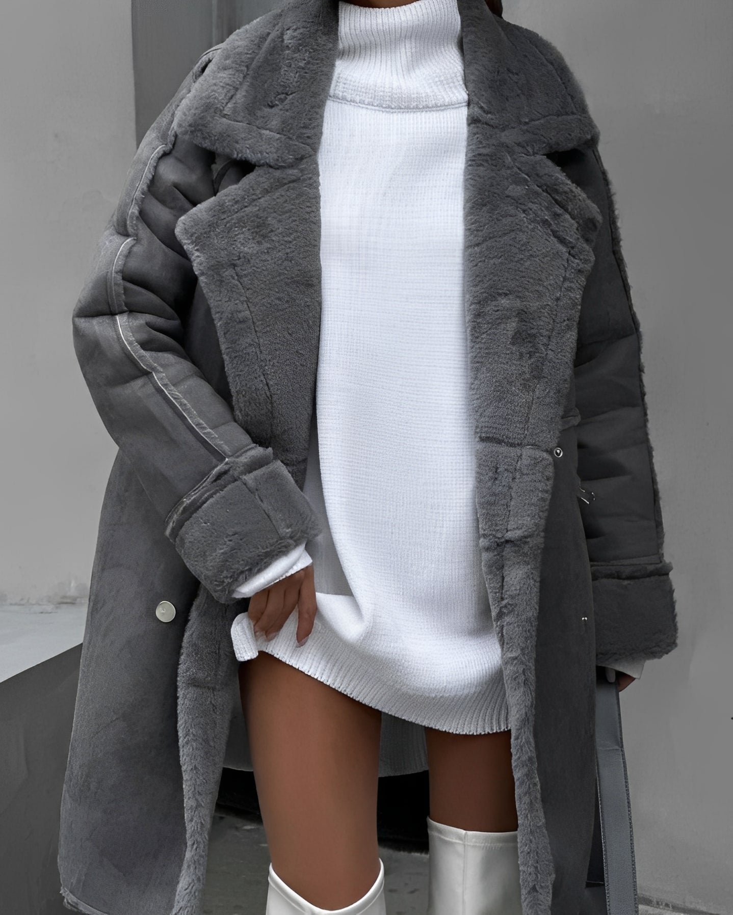 Alyssa - Nowoczesny, luźny i ciepły płaszcz dla kobiet