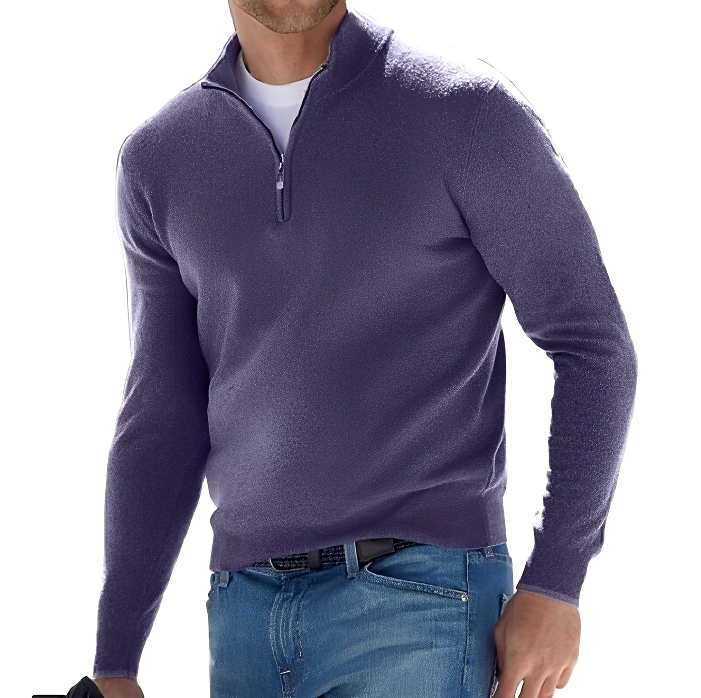 Nash - Męski sweter z suwakiem