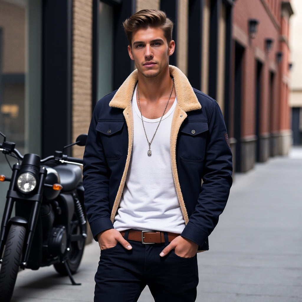 Chris - Vintage kurtka bomberka dla mężczyzn